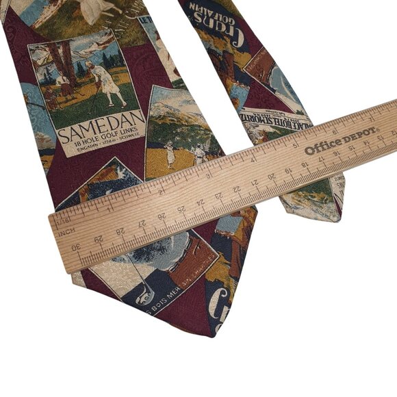 Jos A Bank Vintage Premier Collection Courses Country Club Silk Tie Dad Gift - Picture 4 of 6